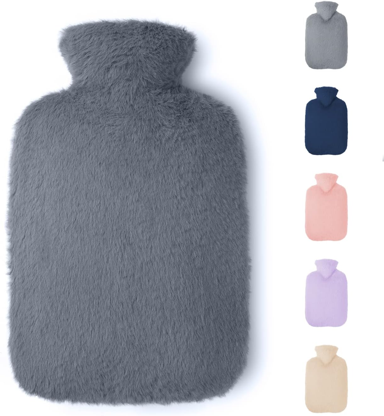 2L Hot Water Bottle With Cover Hot Water Rubber Bag For Cramps - View #2