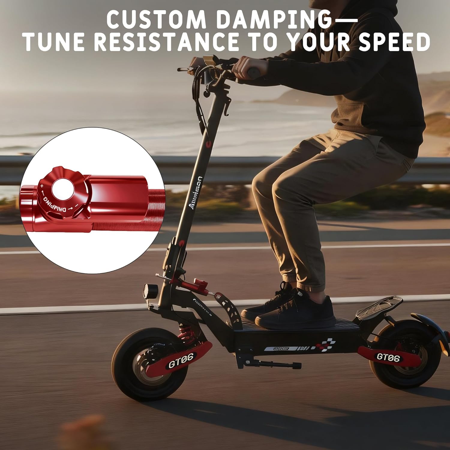 DOF DF-GT06 Electric Scooter Steering Damper,DF- GT06 Series Electric Scooters Parts and Accessories, Fast Speed Dual Motor Off Road E - Scooter Parts & Accessories