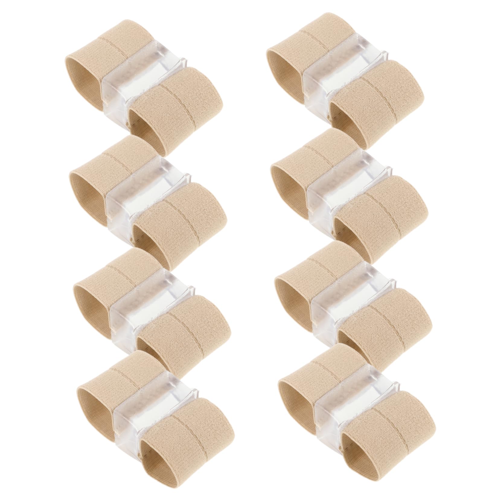 Photo 1 of ***STOCK PHOTO FOR REFERENCE ONLY*** 4pcs Gel Toe Separators for Bunion Relief Double-Hole Silicone Toe Sleeves Elastic Band for Daily Use and Sandals