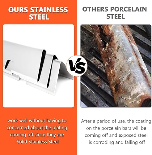 Miniatura 38 de QuliMetal 66033 Barras aromatizantes para Weber Genesis II E-410/E-415/E-435, piezas de parrilla para parrillas de gas Weber GS4 Genesis II LX serie