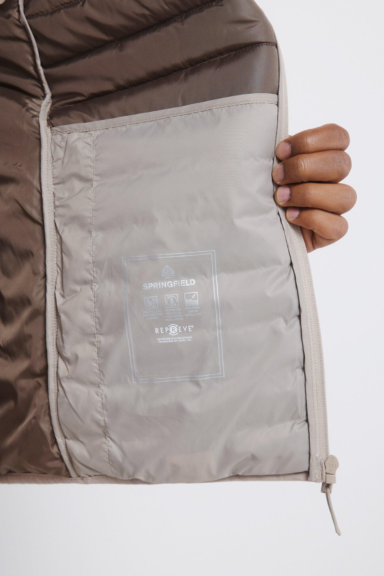 SPRINGFIELD Light Puffa Funnel Jacket Water Resistant Chaqueta Ligera Hombre