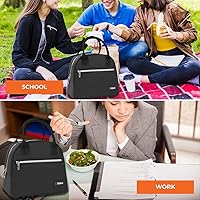 Vista 7 de OPUX Lonchera Premium para Mujeres, Bolsa de Almuerzo Aislada para Niñas, Niños, Adolescentes y Adultos, Linda Lonchera Suave y Refrigerada