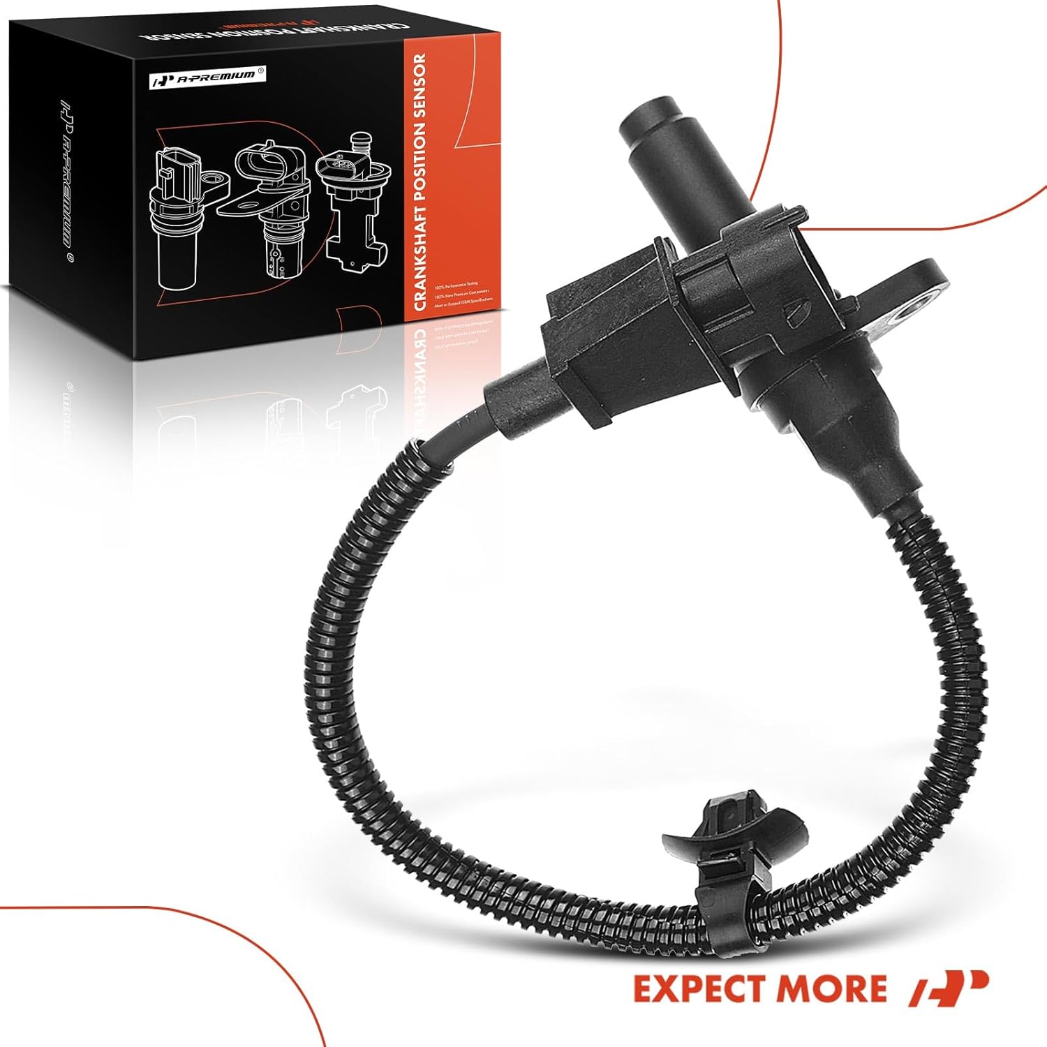 A-Premium Engine Crankshaft Position Sensor Compatible with Kia Rio 2012-2017 2020, Soul 2013-2015, with Start/Stop Feature, 3 Blade, Replace# 391802B020