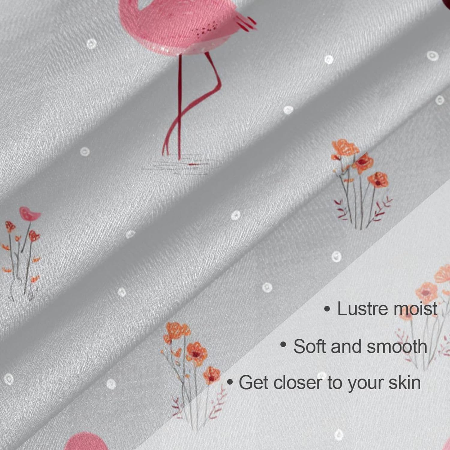 Funny Alaskan Flamingo Pink and Gray Square silk head hair scarf headscarf fashion silk hair scarf for sleeping for head bufanda para mujer elegante
