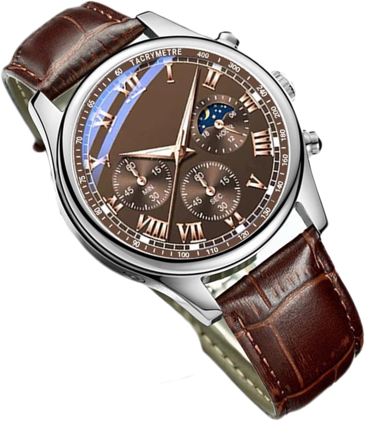 Genérico Orologio classico da uomo – Pelle, orologio da polso casual con cinturino da 9,25 pollici, orologio sportivo impermeabile, business per uomo, design senza tempo, da indossare tutti i giorni, all’aperto, in ufficio, in viaggio