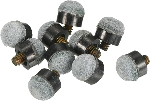 PATIKIL Screw-on Pool Cue Tips Billiard Cue Tips Snooker Billiard Supplies Pool Stick Tips Replacement Accessories