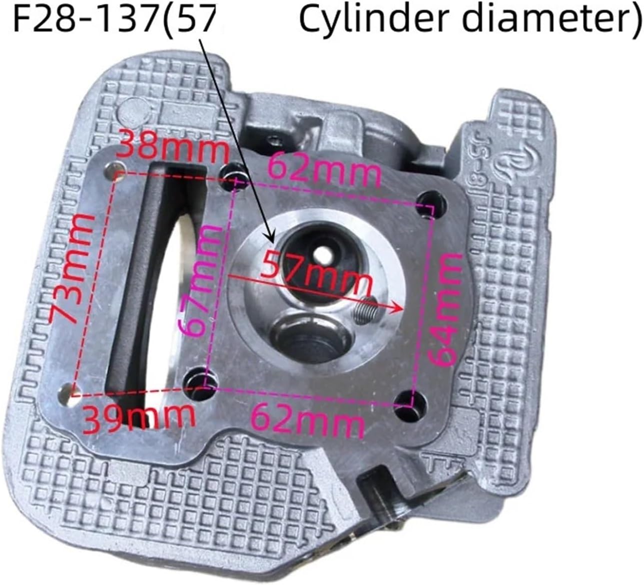 Motorcycle Cylinder Head Compatible With Yamaha YBR125 TT-R 125cc YBZ TTR XT137 150 F28 5VL Engine Parts JYM YBS 137CM(YBR125 Cylinder head)
