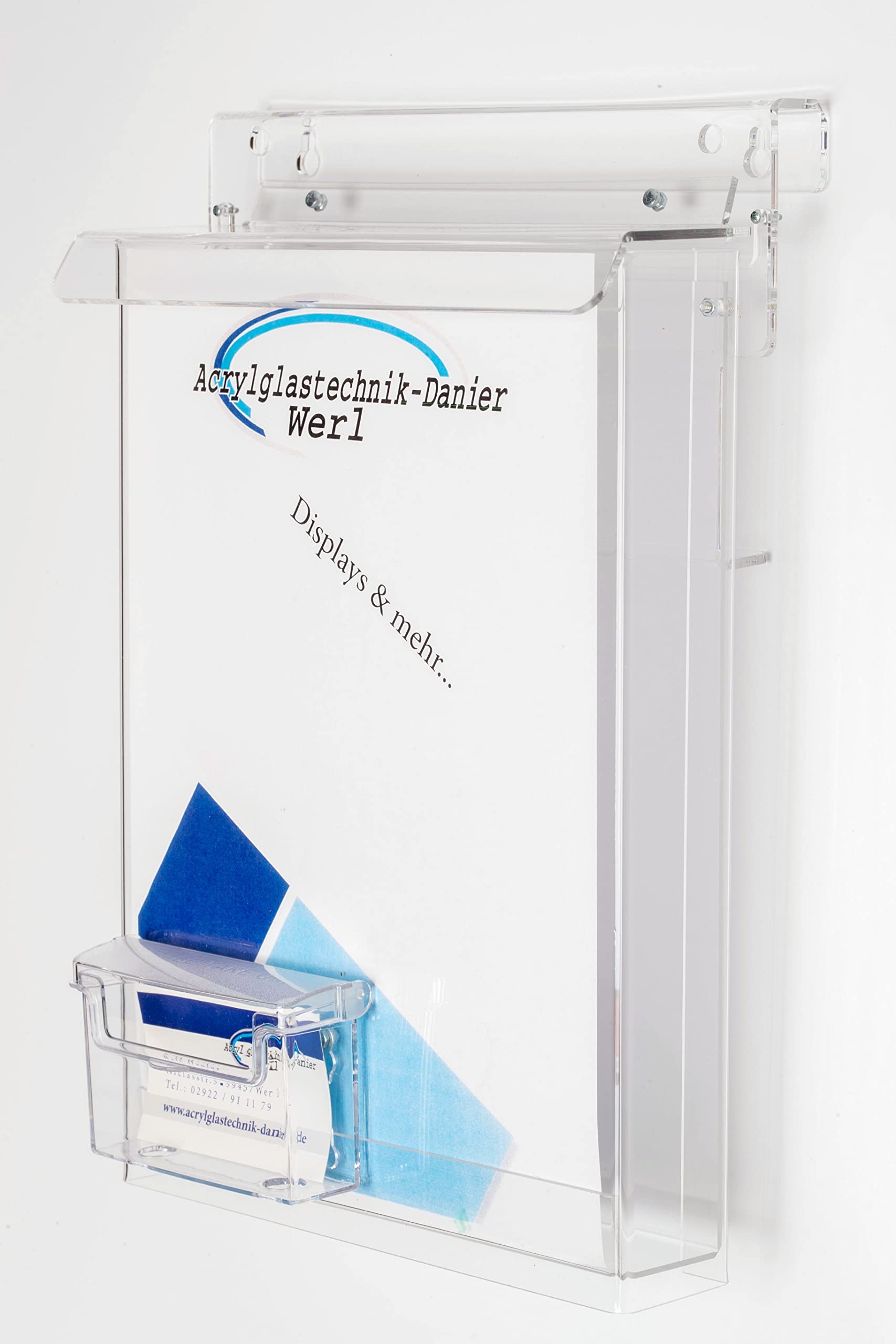 DIN A4 Prospektbox mit Visitenkartenbox