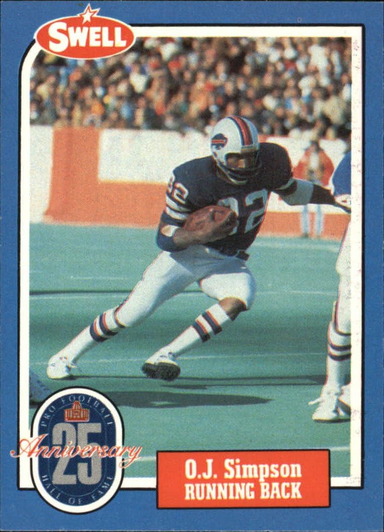 1988 Swell Greats Football Card #4 O.J. Simpson Mint