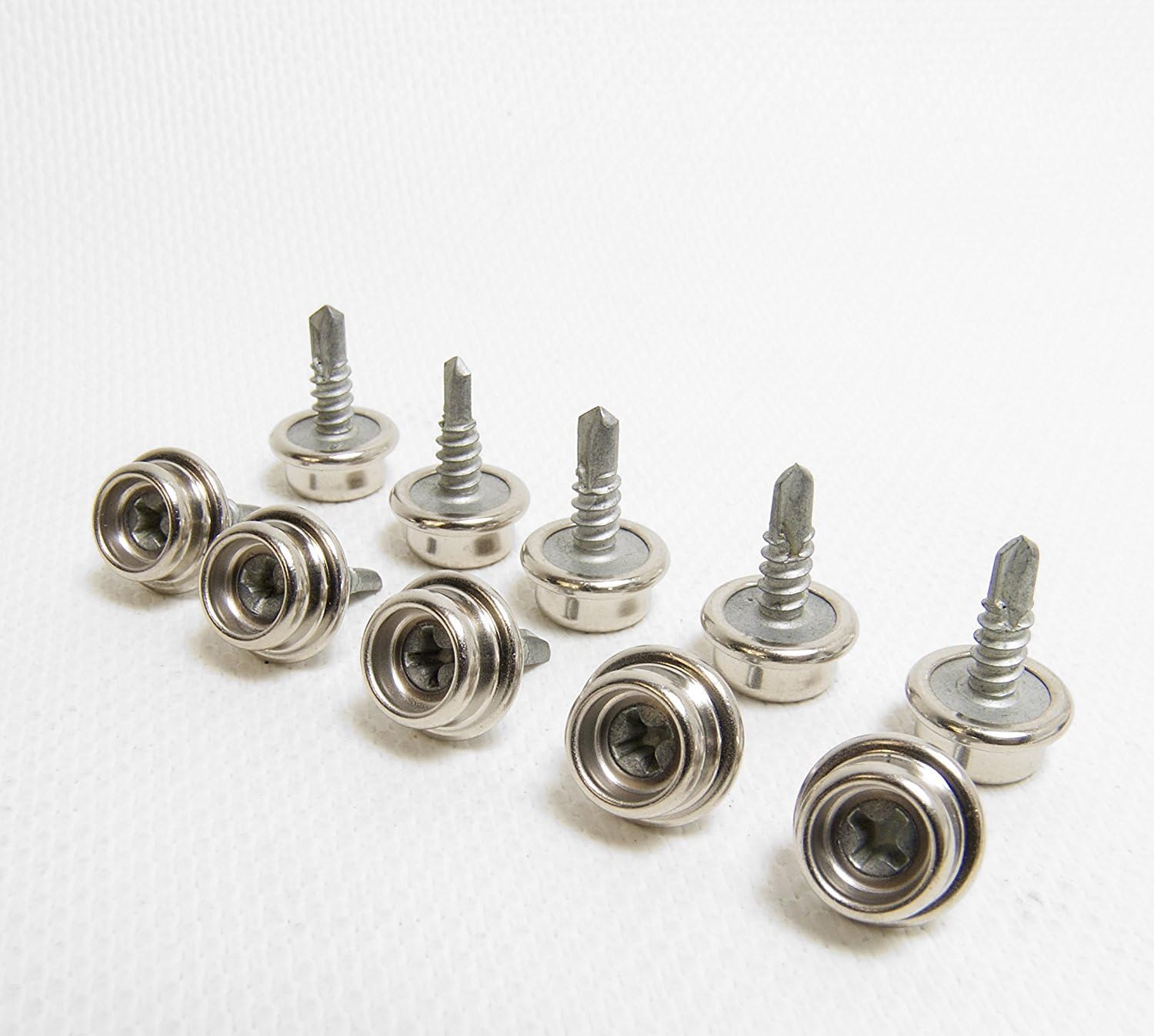 Boat Canvas Snap 1/2" Hardened Stainless Steel Screw Stud Drill Point