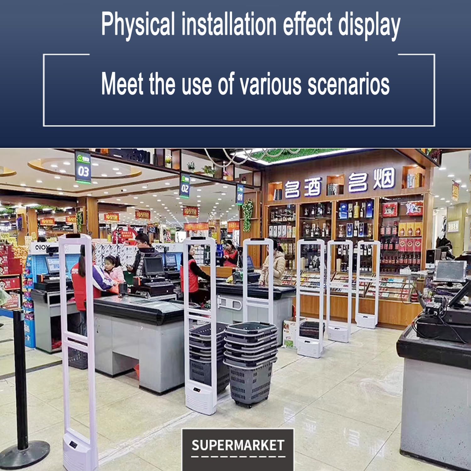 Tour De Sécurité Pour Commerce De Détail,système D'équipement Antivol Pour Commerce De Détail,avec Comptage D'alarme,système AM EAS,indicateur Lumineux Sonore Pour Point De Contrôle De Vente Au Détail