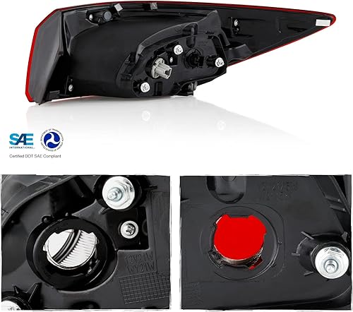 Miniatura 2 de AKKON - Compatible con Mazda 3 4 puertas Sedan modelo 2014 2015 2016 2017 2018 tipo halógeno lámpara trasera exterior luz de freno lado derecho del