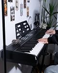 STRICH 88 Keys Weighted Keyboard Piano with X-Style Stand & Sustain Pedal, Hammer-Action Digital Piano, Full-size Electric Piano Keyboard Supports USB-MIDI/Wireless Connect, SDP-120&SKT-01
