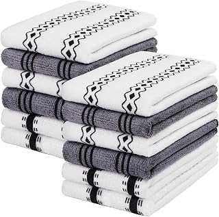 HOMEXCEL 12-Pack Microfiber Cleaning Cloths 11x11 Lint-Free Ultra Absorbent Scratch-Free Kitchen Towels Reusable