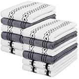 HOMEXCEL Microfiber Cleaning Cloth, Kitchen Towels 12 Pack, Lint Free, Scratch-Free, Highly Absorbent, Reusable Dish Towels for Kitchen and Household