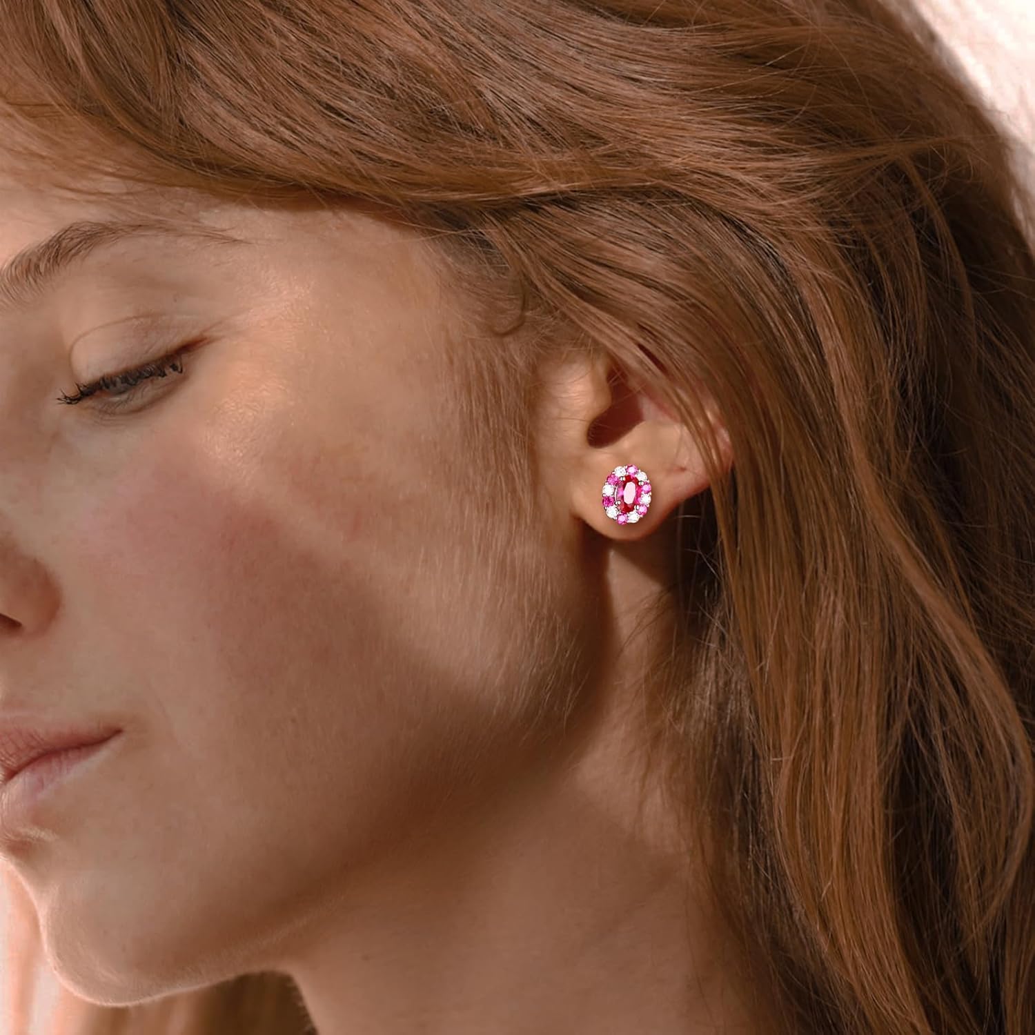 Moissanite Stud Earrings for Men Women, 1.4-2.4ct 14K White Gold Plated Sterling Silver Post D Color VVS Heart/Princess/Round Cut Lab Created Diamond Earrings - Image 4