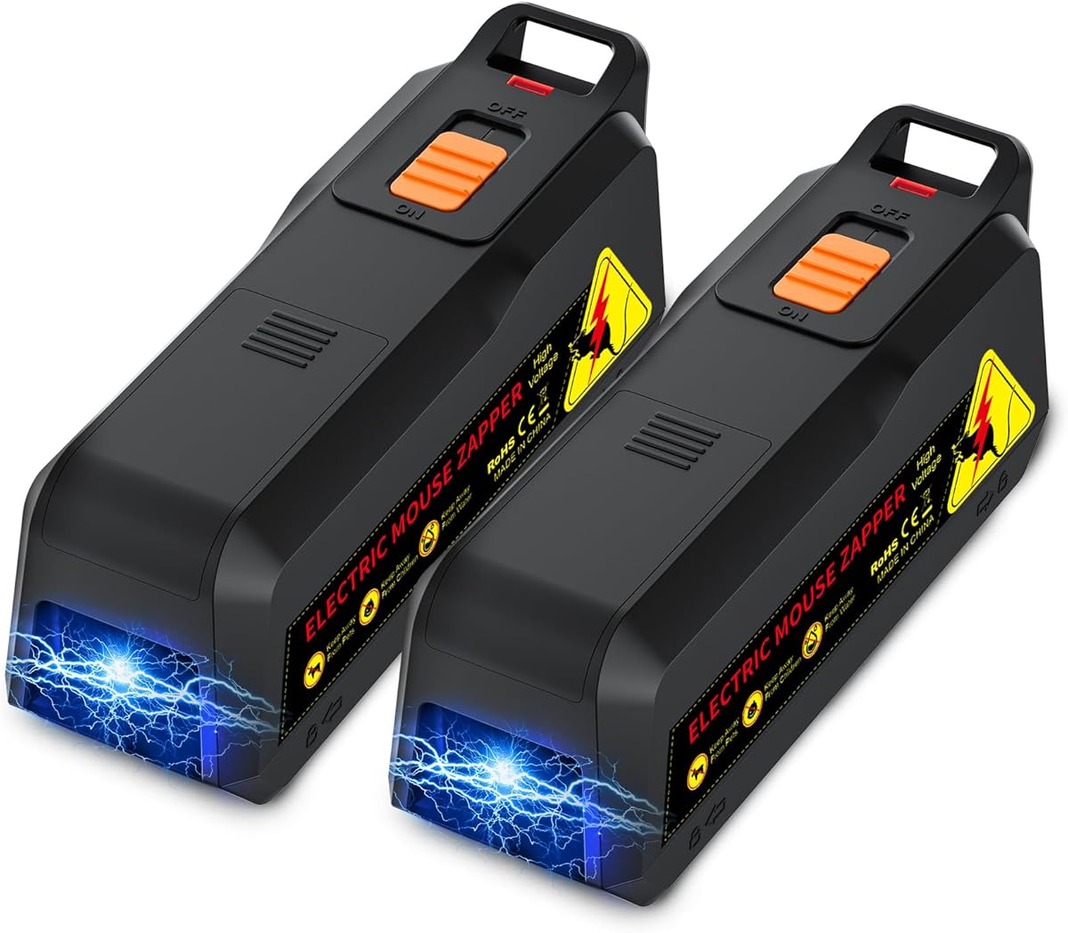 X-PEST Electronic Mouse Trap 2 Pack – Electric Mouse Trap Zapper for Indoor & Outdoor Use, Reusable Rodent Trap, No Touch No See, Effective Mice & Mouse Control