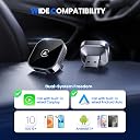 Teeran 2-in-1 Wireless CarPlay & Android Auto Adapter,Convert Wired to Wireless CarPlay Adapter,No Delay and Stable Control Mini Size with Extension Cable USB-C&Type-C,Supports 1000+ Car's Model Use gallery image