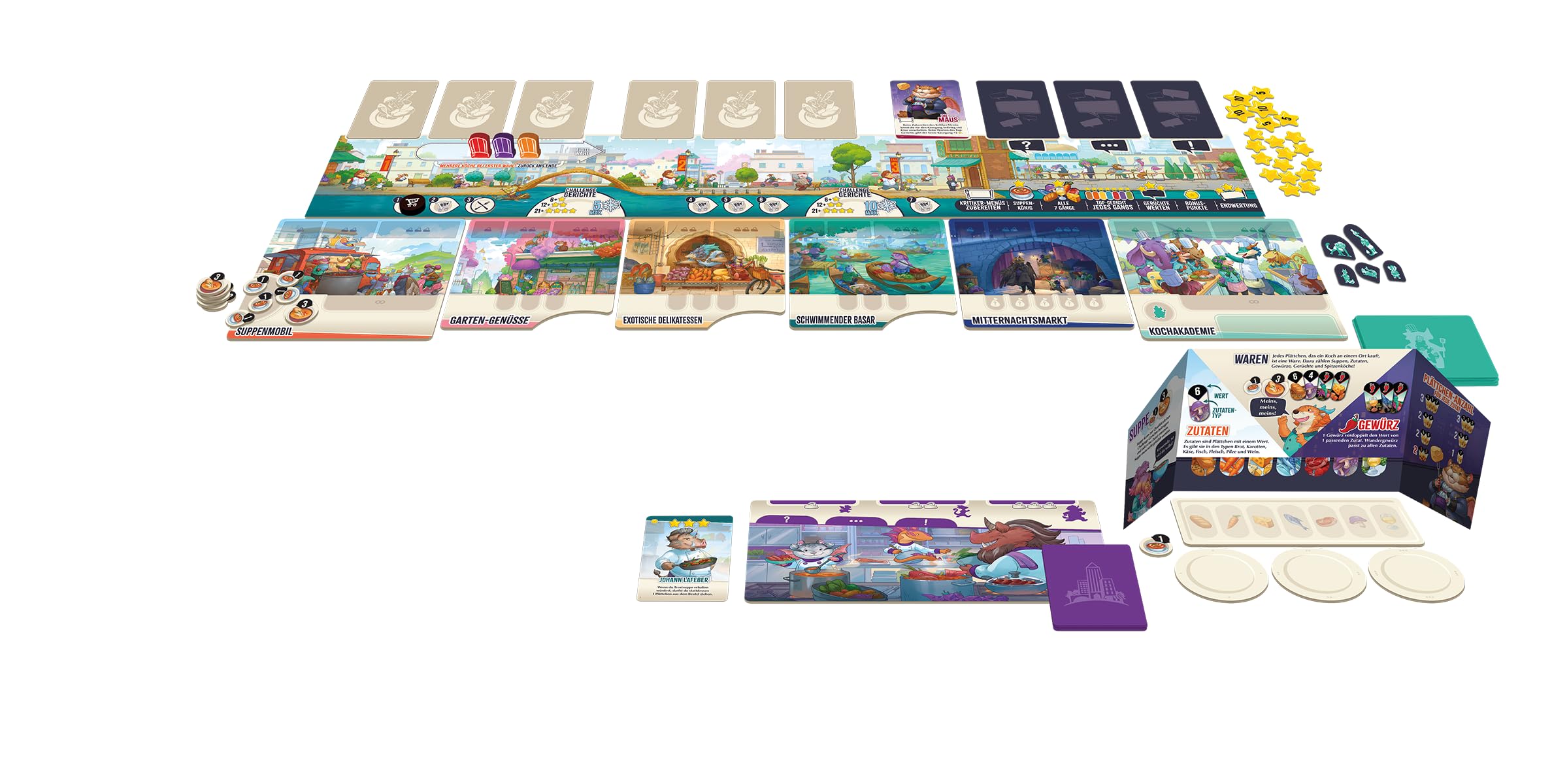 Critter Kitchen, Juego de Mesa, Juego de Mesa, 1-5 Jugadores, a Partir de 12 años, 60 Minutos, alemán