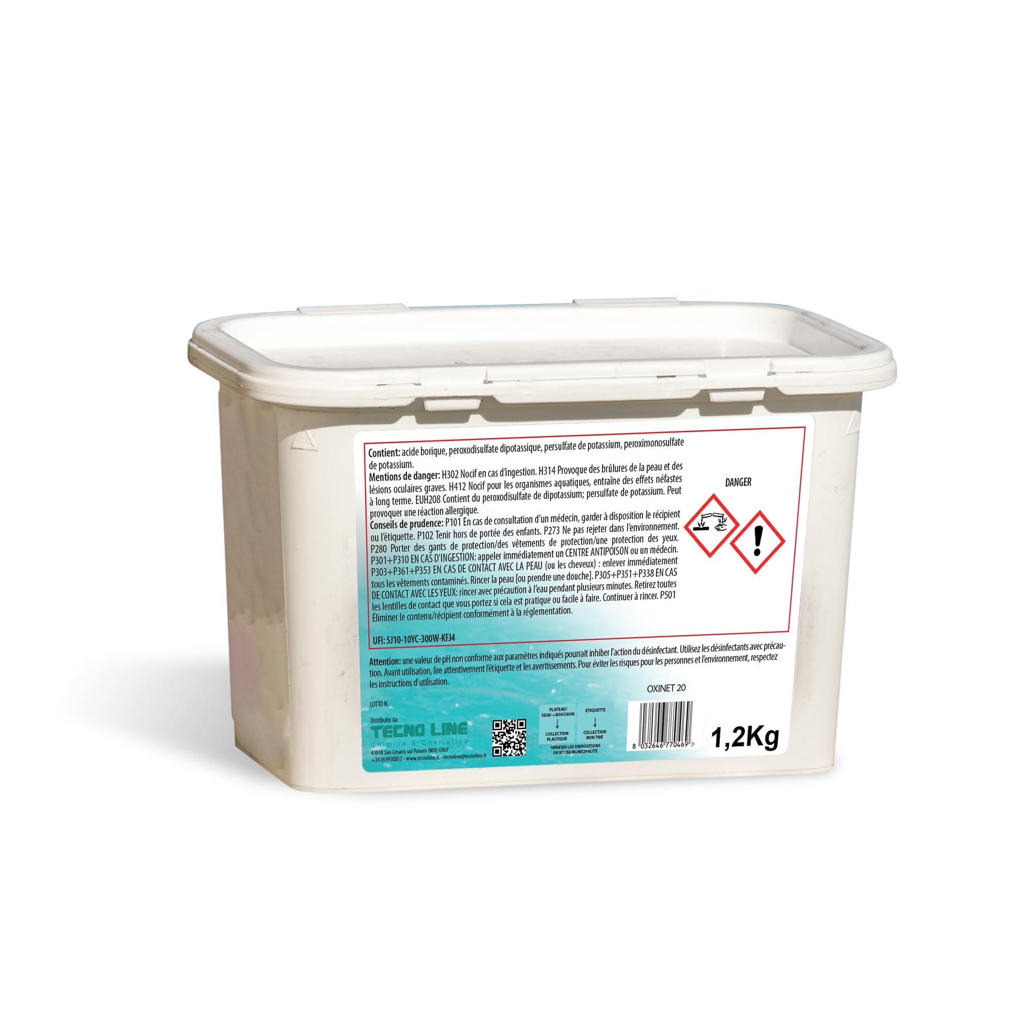 Metacril Set 2 pcs OxiNet 20, Oxígeno Activo, en tabletas de 20 g, Ideal para Piscina o Whirlpool - 2 PCS X 1.2 KG