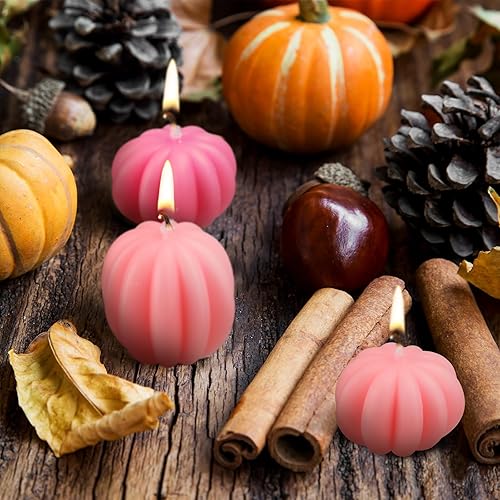 Miniatura 5 de Mtlee 6 velas de soja con forma de calabaza de Acción de Gracias, velas perfumadas, velas de calabaza de otoño, decoración del hogar, vela de