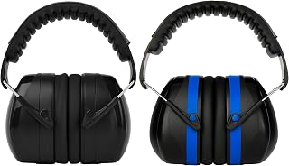 G & F Products Safety Ear Muffs 2 Pack, 34dB NRR Hearing Protection with Adjustable Headband for Shooting, Work & Kids