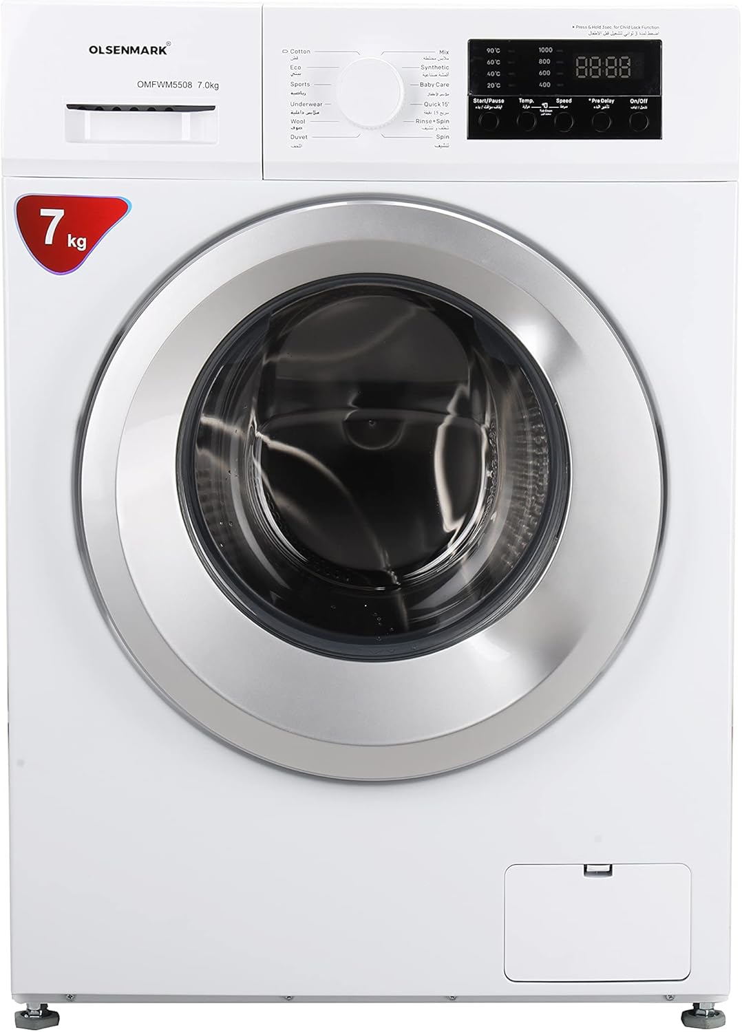 Olsenmark Fully Automatic Front Load Washing Machine"Min 1 year