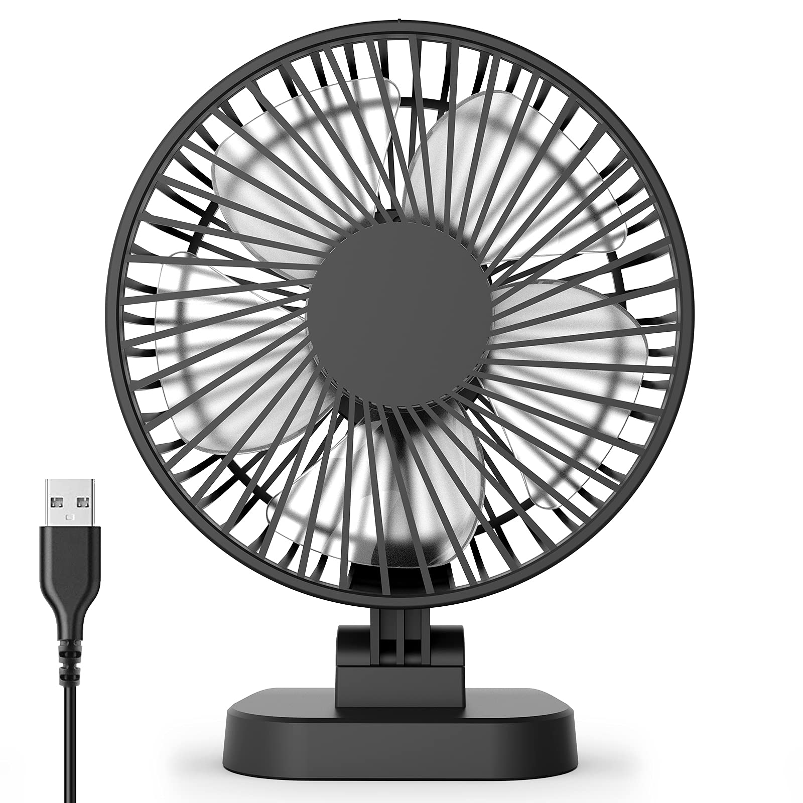 Buy KOONIE USB Small Desk Fan with Strong Airflow, 4 Inch Mini Personal