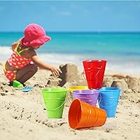 Vista 2 de Sadnyy 12 paquetes de cubos de metal con asa, cubo galvanizado de 4.5 x 5 pulgadas, cesta para suministros de fiesta, manualidades para Navidad