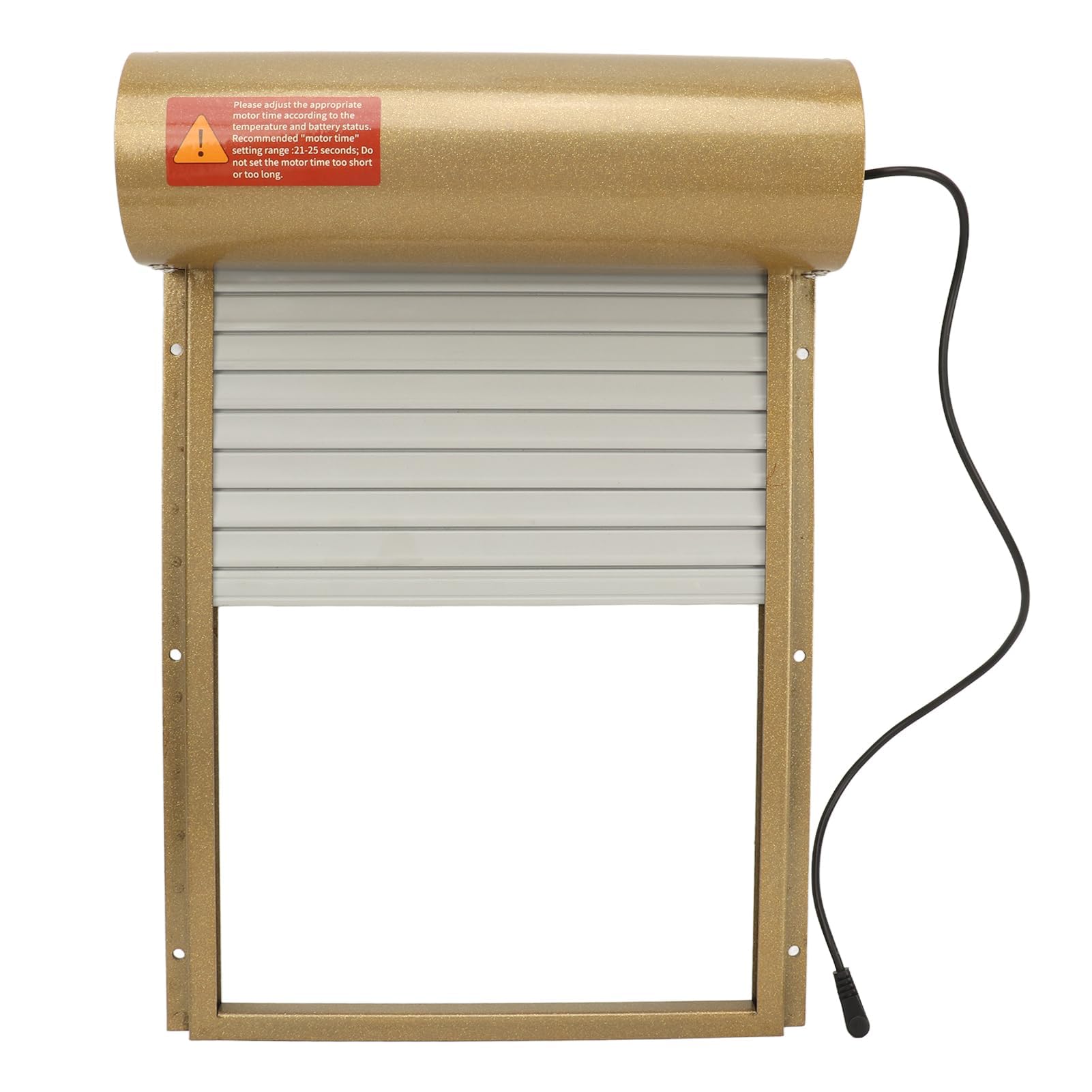 Apriporta Automatico per Pollaio con Sensore di Luce, Timer, Telecomando, Schermo a LED, Porta Automatica per Pollaio Ad Energia Solare, per Fattoria Domestica(d'oro)