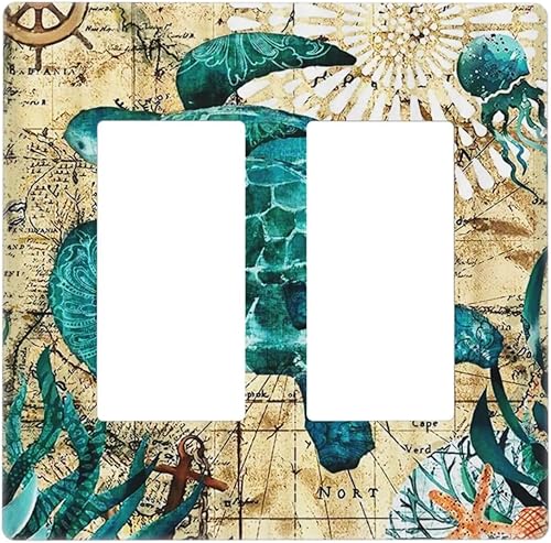 Vista 553 de Placa de pared con interruptor de luz de doble interruptor de pared para niños, diseño de dinosaurio, galaxia, espacio exterior, planeta, nebulosa