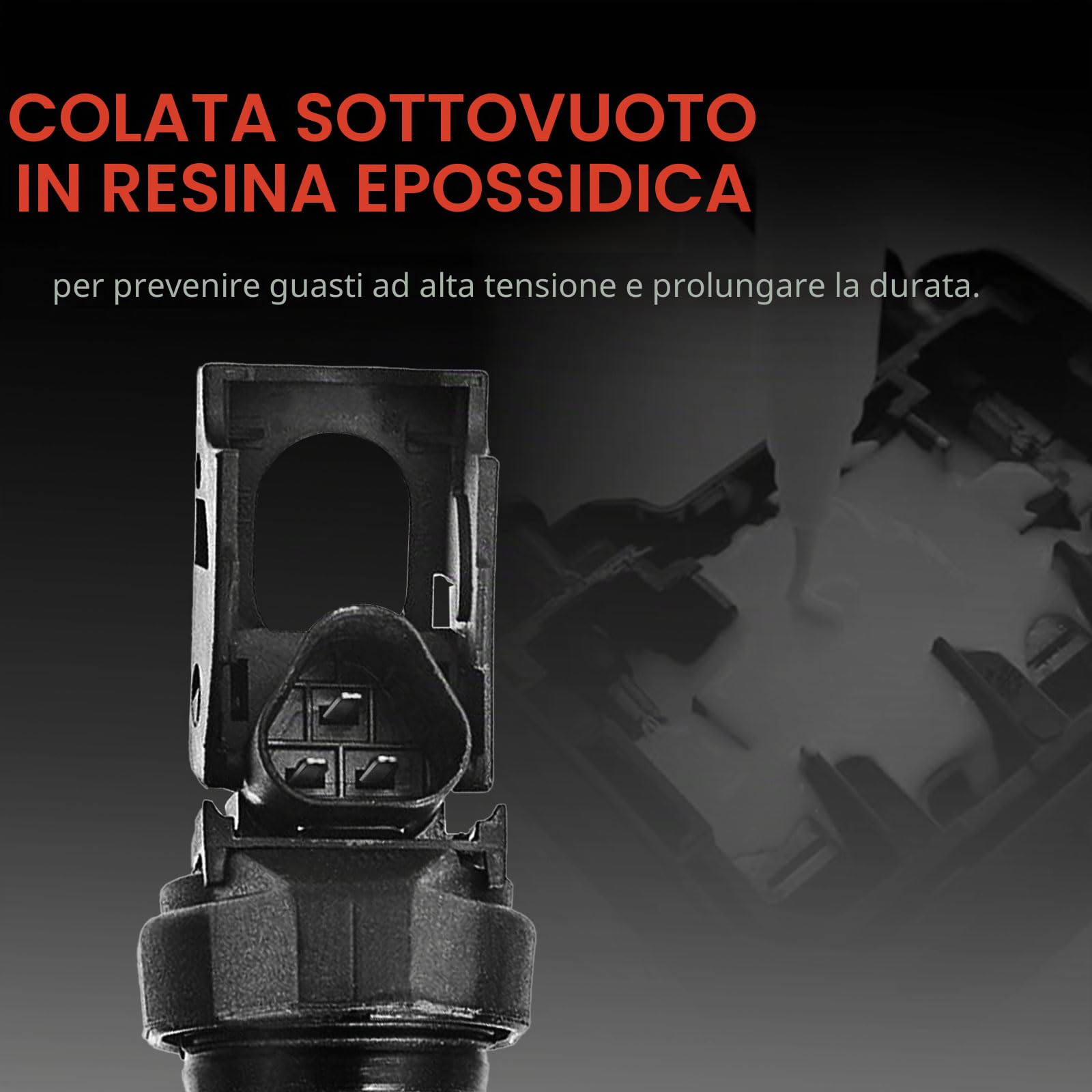 Frankberg 4 bobine di accensione modulo di accensione 12131712219 | Compatibile con: Serie 3 Coupé E46, Serie 3 Cabrio E46, Serie 5 F10 F18, Serie 3 Touring E91, Serie 5 Touring E39