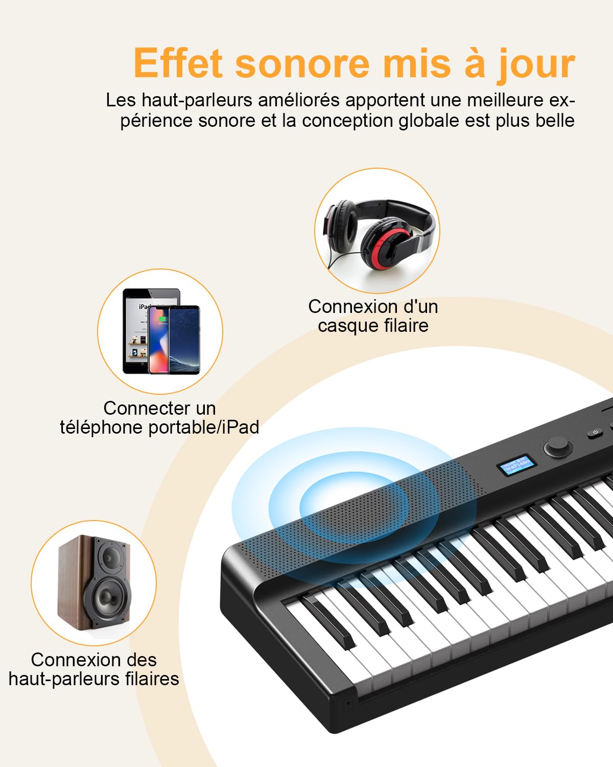 Piano pliable amélioré 88 touches, clavier semi-lesté pleine taille, prend en charge MIDI, clavier de piano pliable portable Bluetooth avec pédale de sustain et sac de piano, pupitre