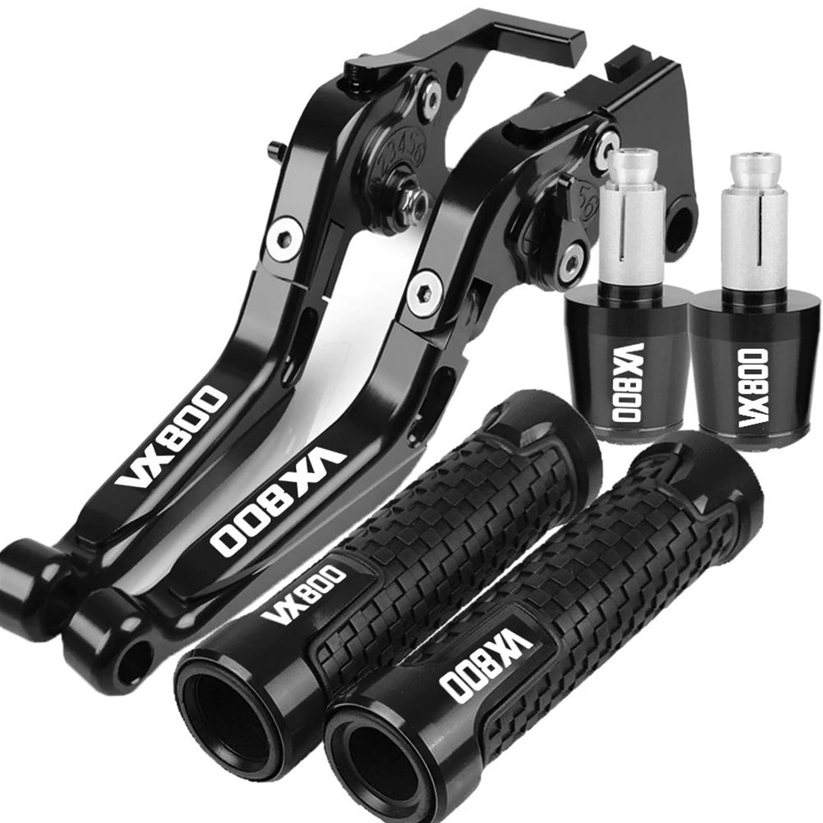 VTAIEX Motorbike Accessories Motorcycle Clutch Lever for Suzuki VX800 VX 800 Vx 1990 1991 1992 1993 1994 1995 1996 Modified Accessories(Black- Silver)