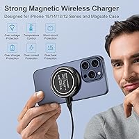 Vista 5 de Pixel 8a Cargador inalámbrico de carga rápida con PD 20 W USB C Bloque de cargador para Google Pixel 8/7/6, 15W magnético inalámbrico cargador