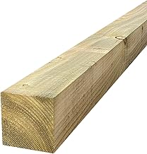 Pressure-Treated Square wooden post Gate or Fence posts garden timber wood 8ft 2.4m x 75mm x 75mm, Timber Fencing Post 3" x 3" fence posts, 8ft (240cm) Wooden Post