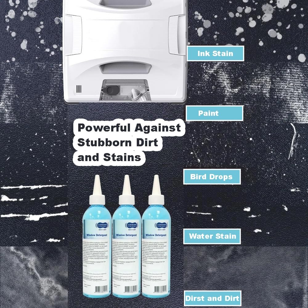 3x 220ml Detergente for finestre robot for pulizia finestre compatibile con HOBOT S7 Pro/S6 Pro/2S/298/388
