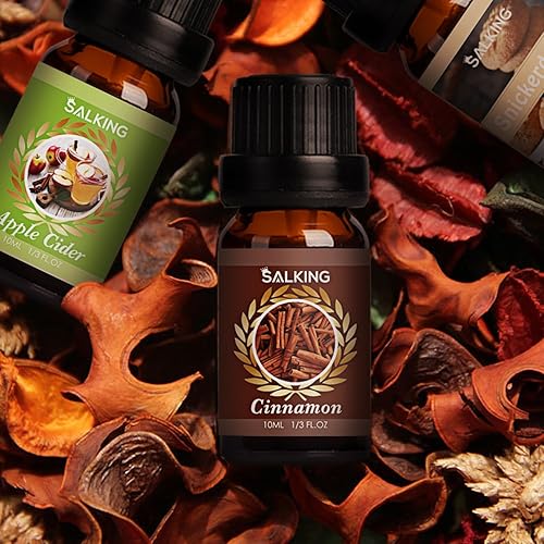 Miniatura 6 de SALKING Aceites aromáticos de otoño, aceites esenciales de otoño prémium para difusor, juego de regalo de aceites perfumados para hacer velas de