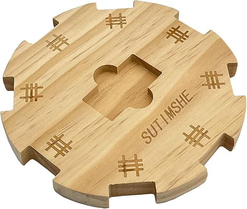 Miniatura 5 de SUTIMSHE Centro de mesa de madera para juego de dominó de tren mexicano con fondo de fieltro (hasta 8 jugadores), accesorios de dominó hechos de