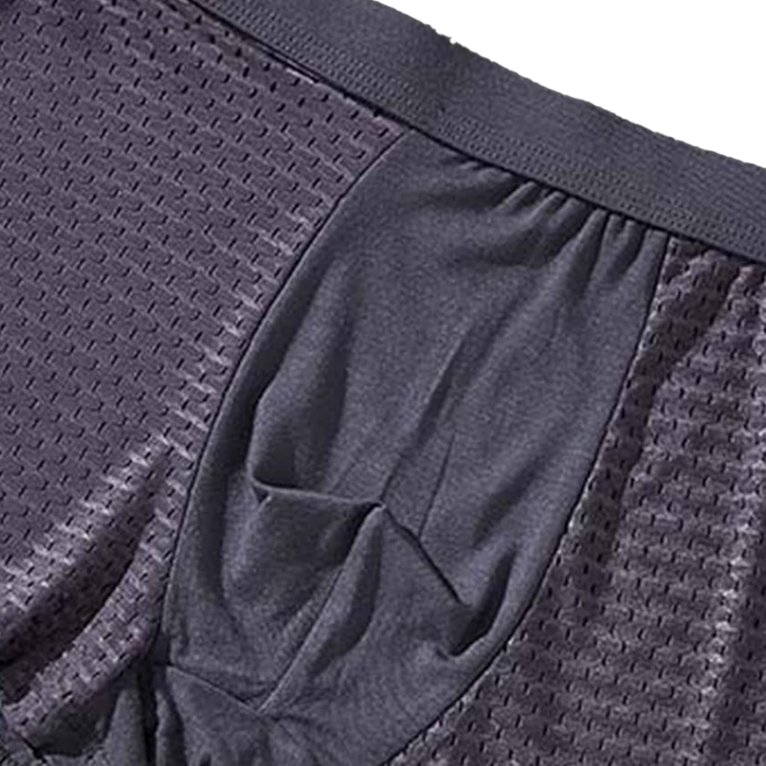 Men'S Mesh Underwear Breathable Ice Silk Athletic Sports Boxer Briefs See-Through Comfortable Sheer Underpants