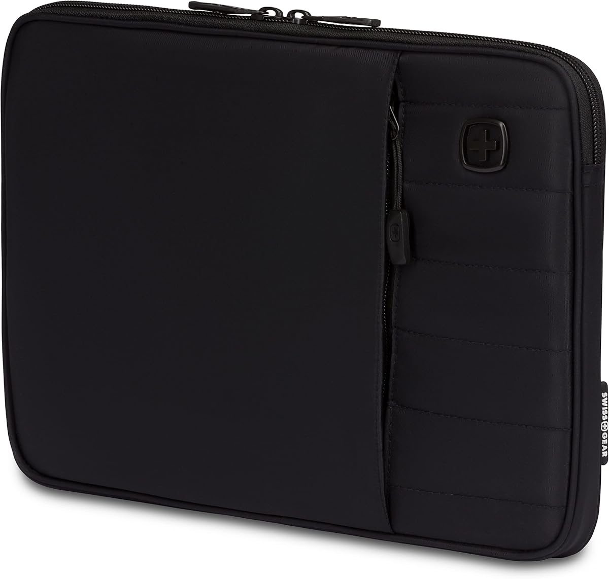 Funda acolchada para portátil con cremallera, funda para portátil de microsarga con compartimento frontal con cremallera y forro polar