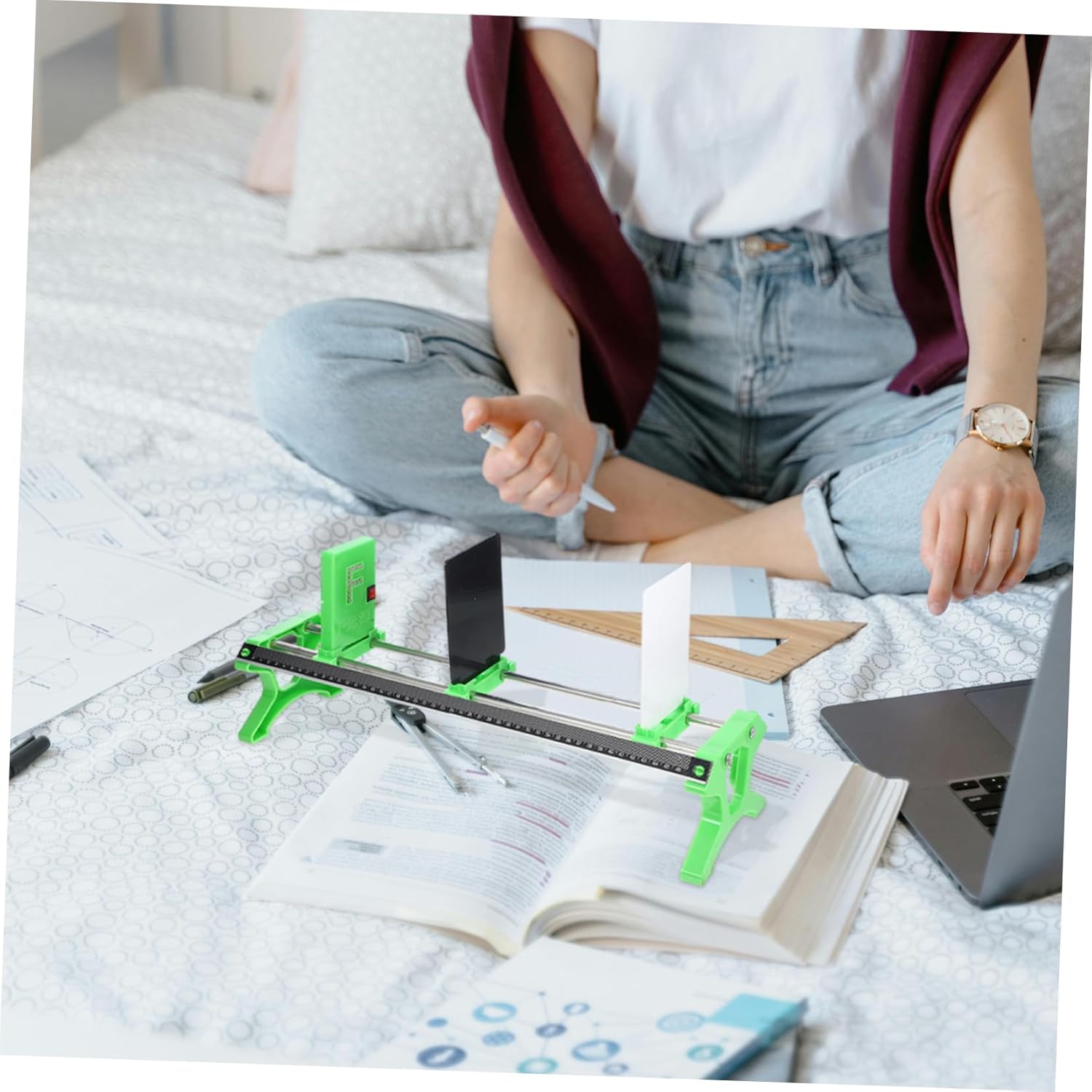 1set Optics Experiment Kit for Physics Teachers and Students of Light Experiment Tools Complete Configuration for Engaging Learning and Fun Activities