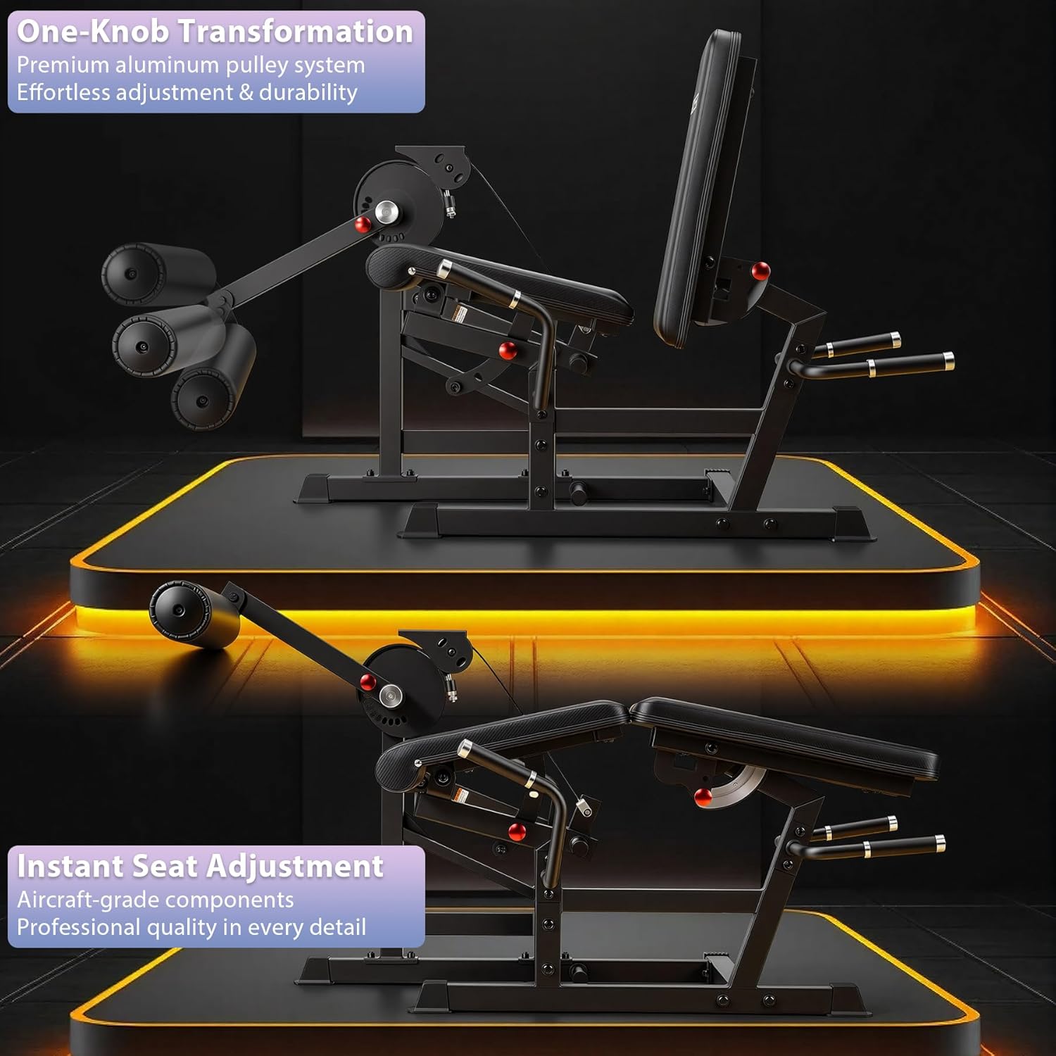 Ancheer Leg Extension And Curl Machine, 700Lbs Adjustable Le...