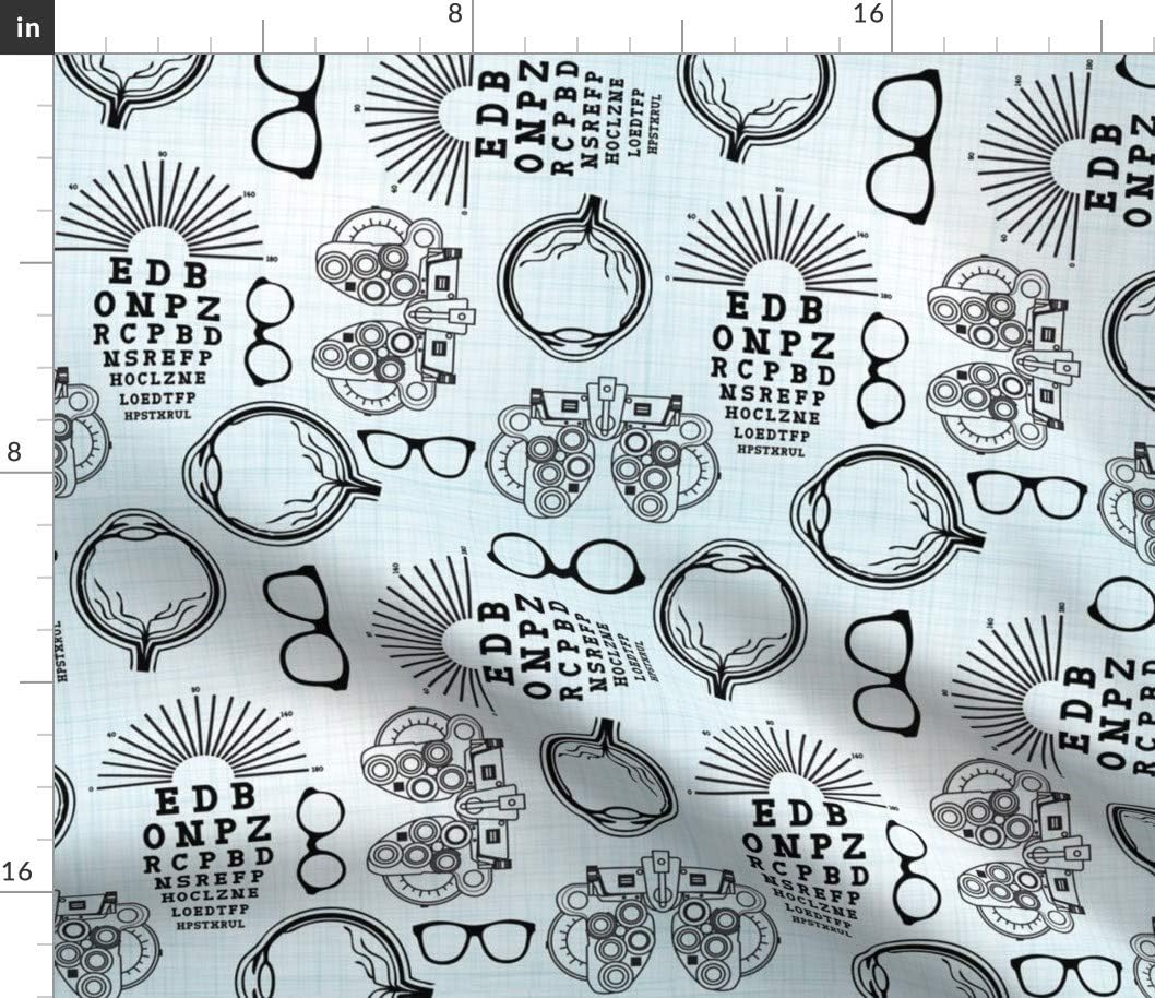 Spoonflower Fabric - Eyes Eye Doctor Ophthalmologist Medical Printed on Petal Signature Cotton Fabric by The Yard - Sewing Quilting Apparel Crafts Decor