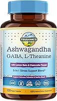 Vista 8 de Terranics Ashwagandha - Suplemento de L-teanina para aliviar el estrés, combinado con GABA, bálsamo de limón, extracto de flor de manzanilla, sin