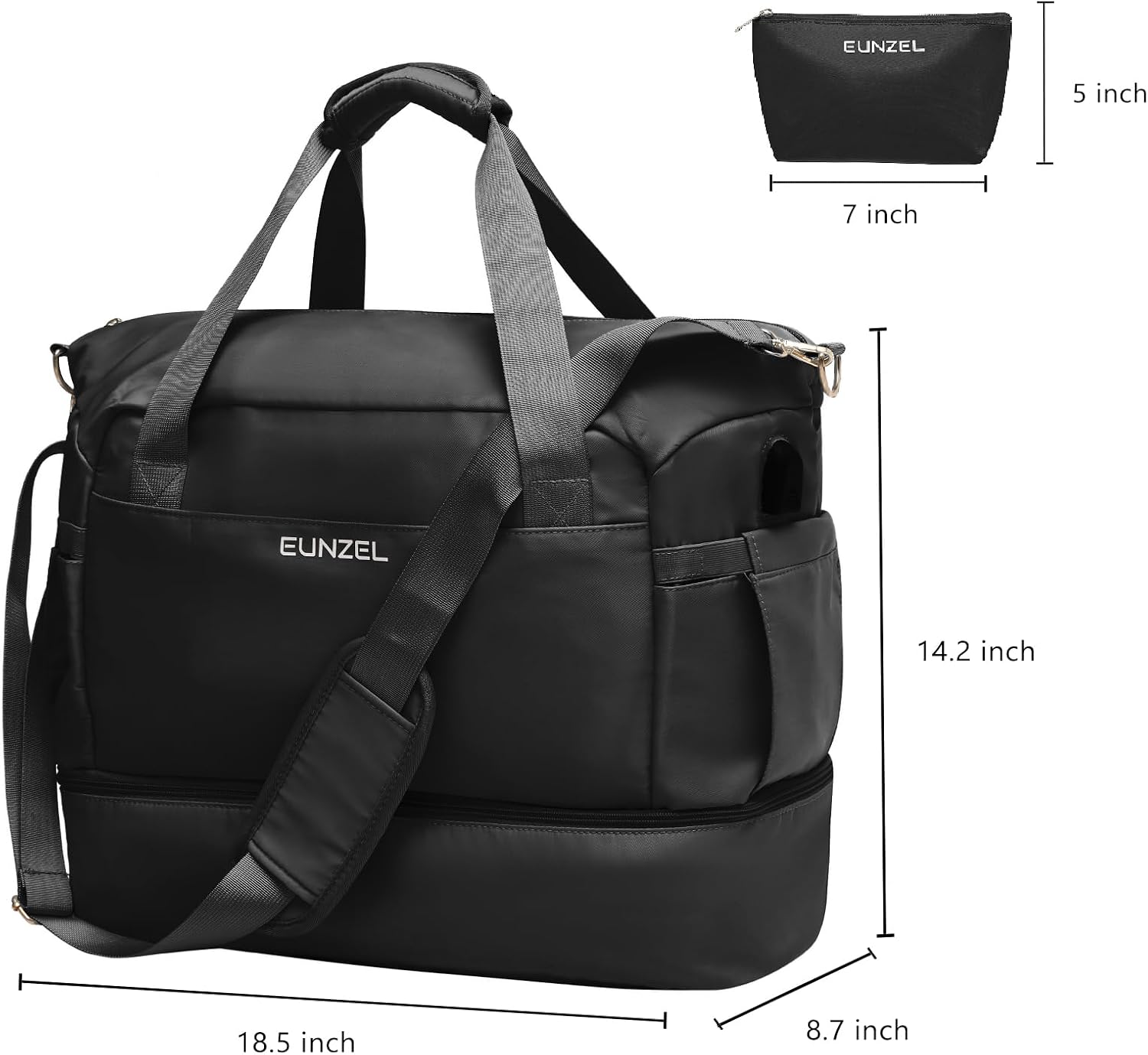 Small Gym Bag for Women, Travel Duffel Bag with Wet Pocket & Shoes Compartment Weekender Bag Tote Bag for Travel Workout