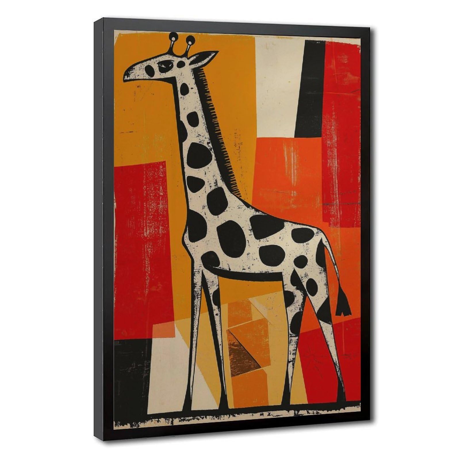 Bareronor Giraffe Abstract Canvas Poster Bedroom Decor Landscape Office Room Decor Gift 20" L X 30" W