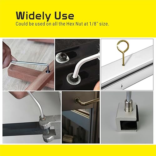 Miniatura 5 de Siwil Allen - Llave hexagonal de 532 pulgadas, juego de llaves Allen, llave de barra de pánico, paquete de 5, níquel