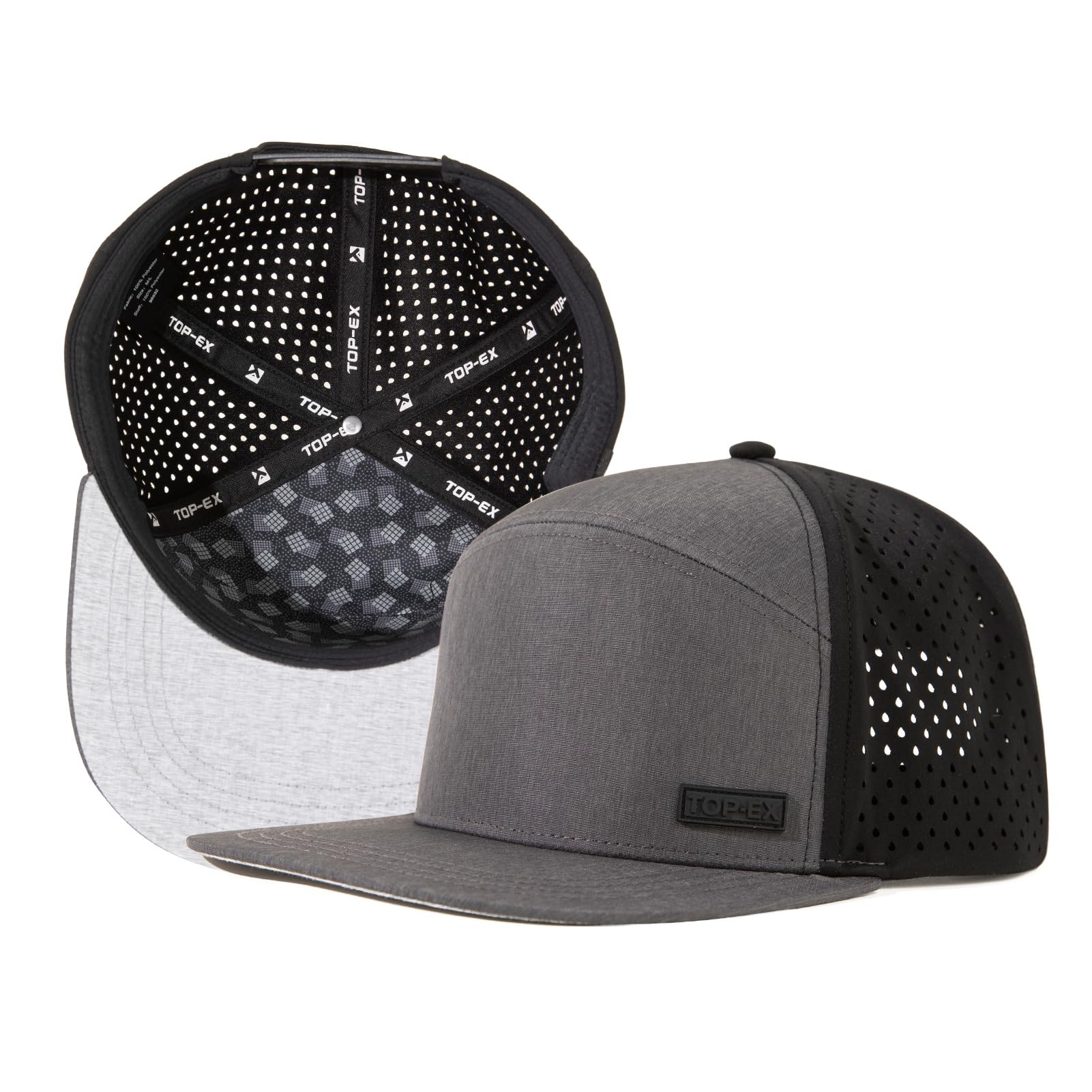 TOP-EX UVCoolix™ - Cappello da baseball con fascia per il sudore a tesa piatta, traspirante, impermeabile, protezione solare, da golf, regolabile, per uomo e donna