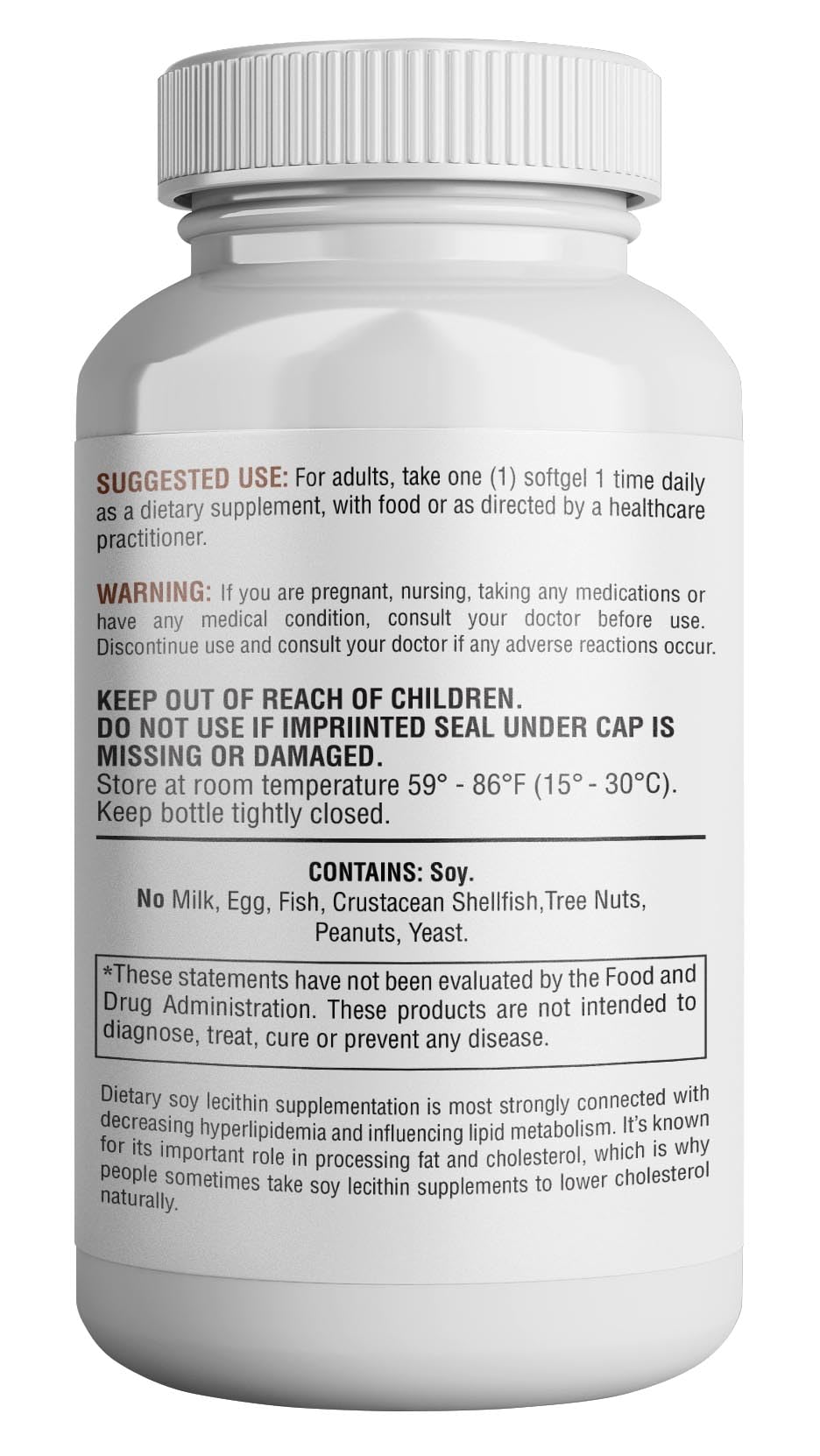 HEALTH LFE Lecithin 1200mg, High Potency, 120 Softgels, Natural Combination of Essential Fatty Acids to Support Brain & Nerve Function- Lecithin Food Grade, 1200mg per Serving, Dietary Supplement — Amazon image 2